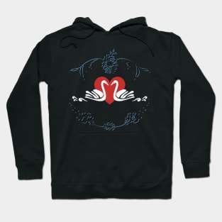 Swan making Love Hoodie